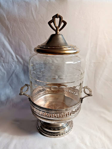 Jugendstil bowle deckelgefäß - jugendstil,