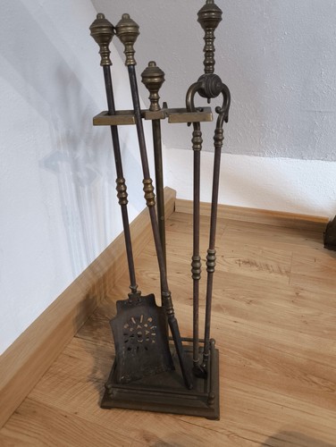 Kaminbesteck antik bronze - kaminbesteck,