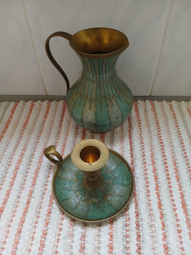 Set aus emailliertem messing - emailliertem,