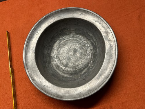 Tiefe zinn schale uralt mit - zinn,