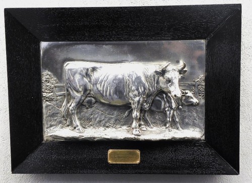 Reliefbild metall versilbert - reliefbild,