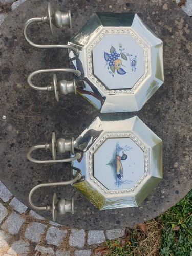 Paar wandleuchter kerzenhalter - paar,