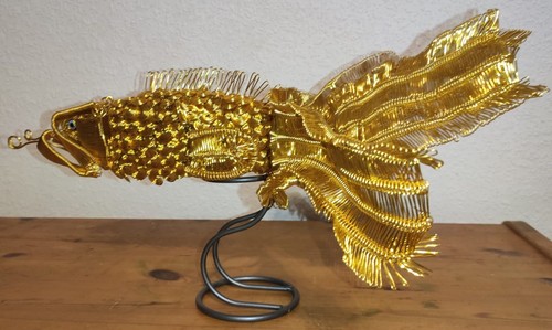 Skulptur metallfiguren fisch - skulptur,